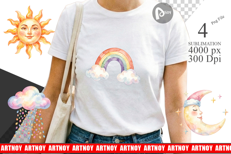 Retro 70s Sun Celestial Sublimation