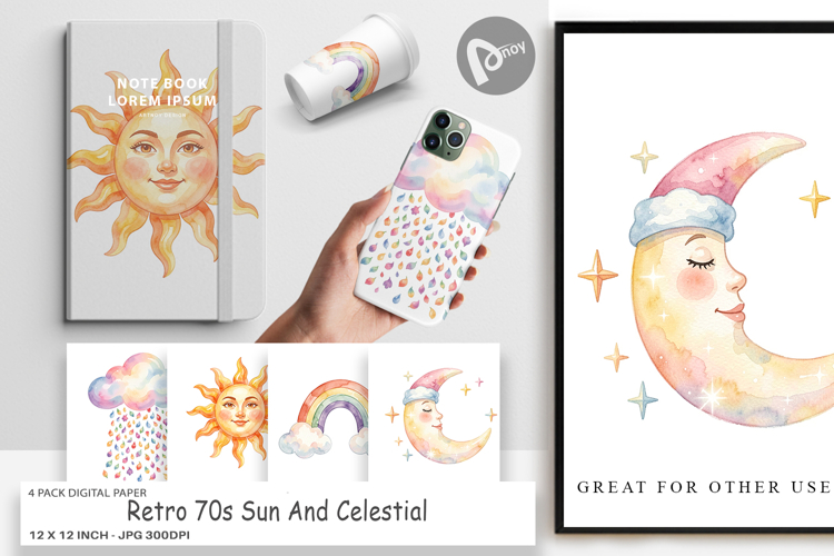 Boho Scrapbook Paper Image 3