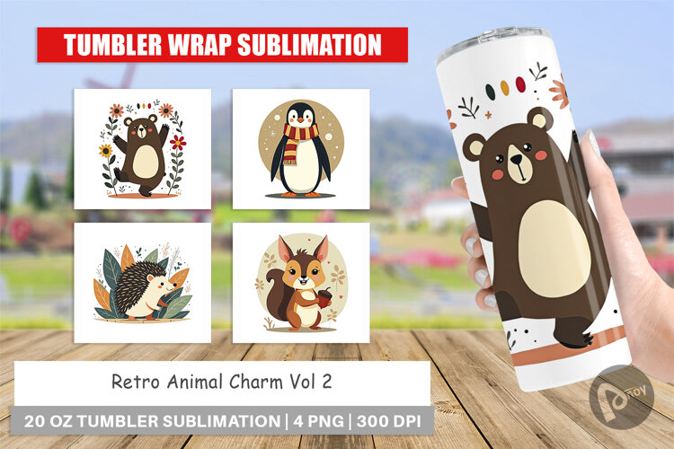 Tumbler Retro Animal Charm example image 1