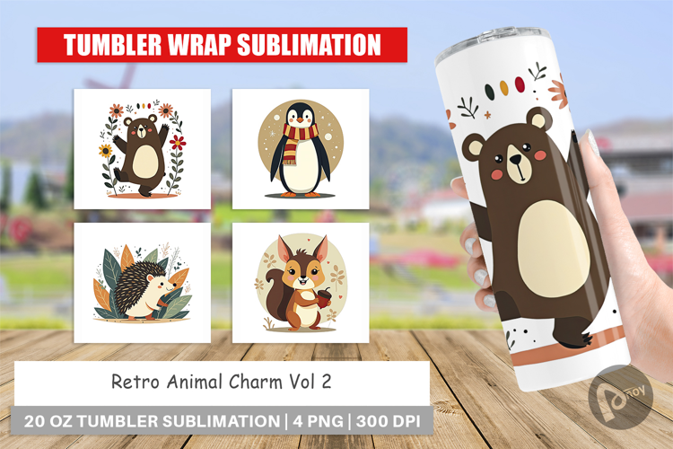 Tumbler Retro Animal Charm