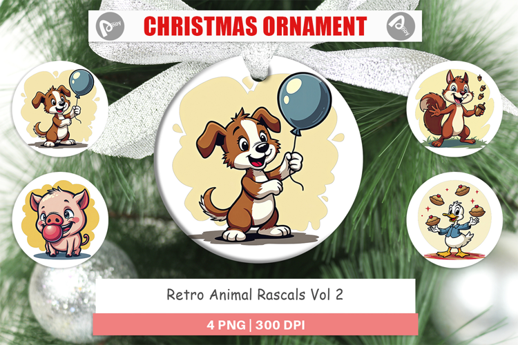 Ornament Retro Animal Rascals