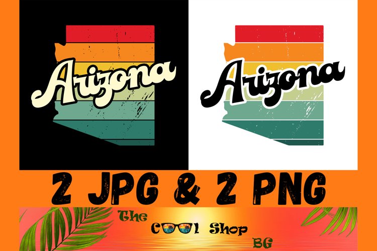 Retro Arizona Vintage Sublimation Png, Arizona Sunset Png