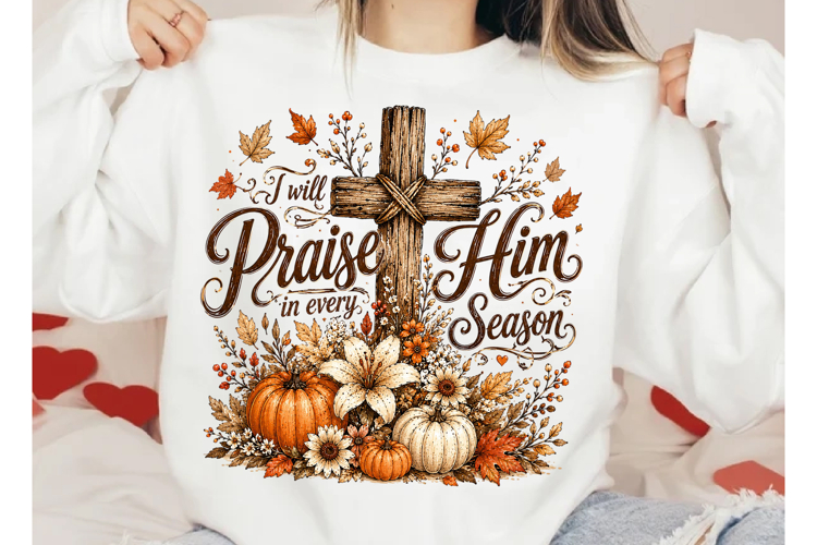 Retro Autumn Christian PNG