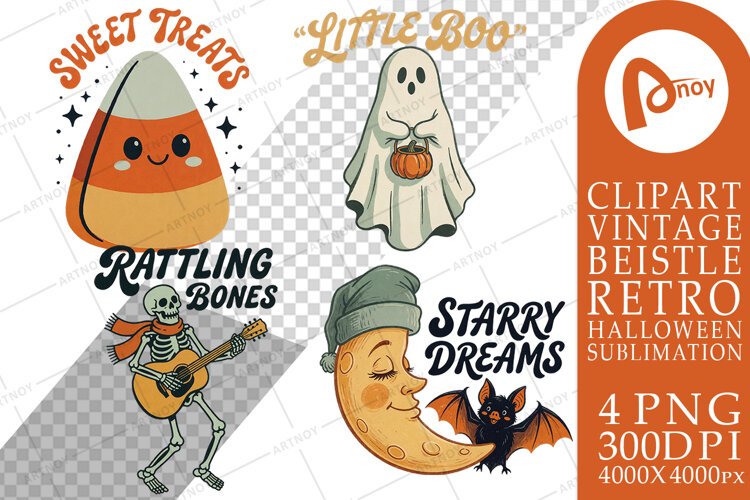 Retro Autumn Pumpkin Sublimation example image 1