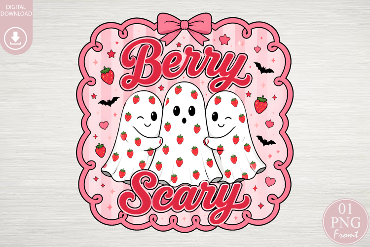 Retro Berry Scary PNG, Retro Halloween Sublimation