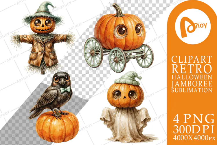Big-Eyed Pumpkin Parade Sublimation