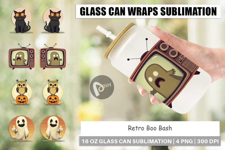 Glass Can Retro Boo Bash