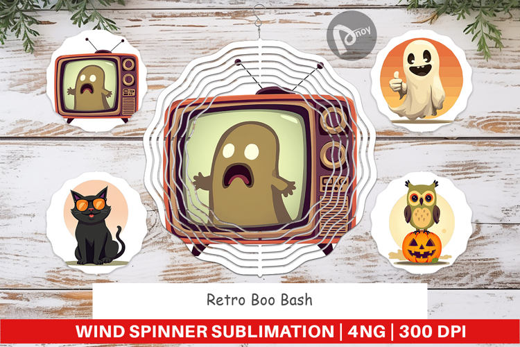 Wind Spinner Retro Boo Bash