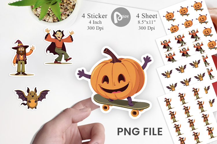 Retro Boo Bash Sticker