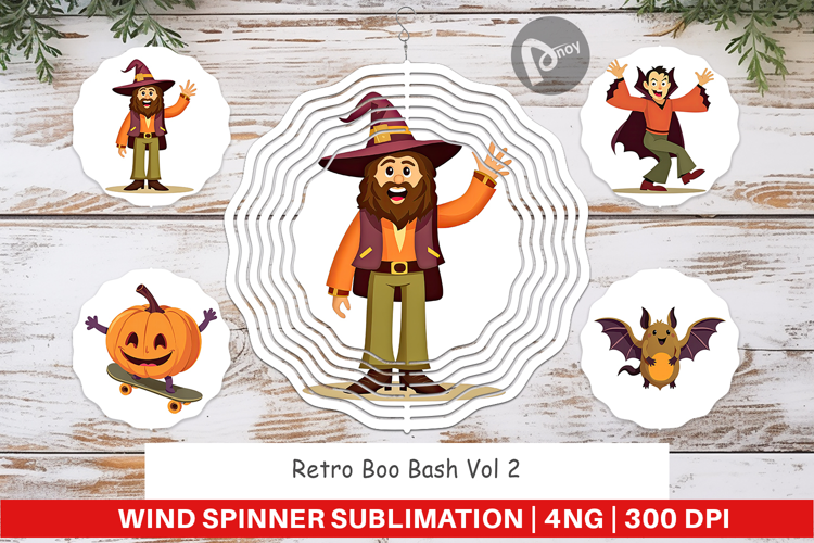 Wind Spinner Retro Boo Bash