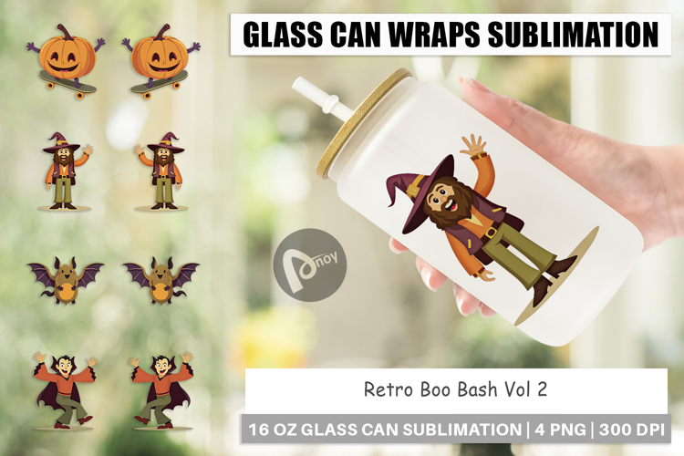 Glass Can Retro Boo Bash