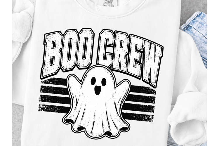 Retro Boo Crew PNG, Spooky Season Png