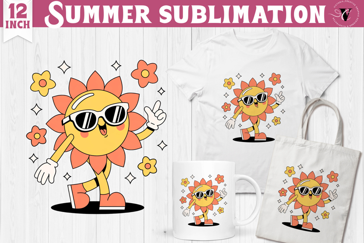 Summer Sublimation Clipart | Retro Beach PNG