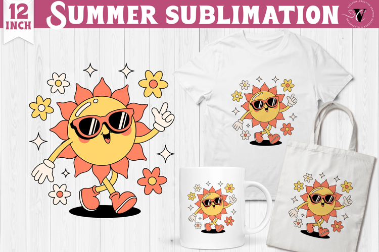 Summer Sublimation Clipart | Retro Beach PNG