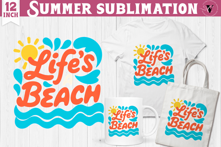 Summer Sublimation Clipart | Retro Beach PNG