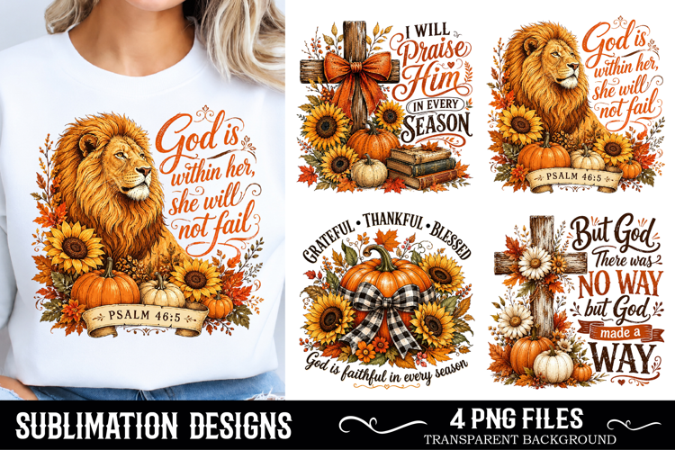 Retro Christian Fall Inspirational PNG PNG Sublimation