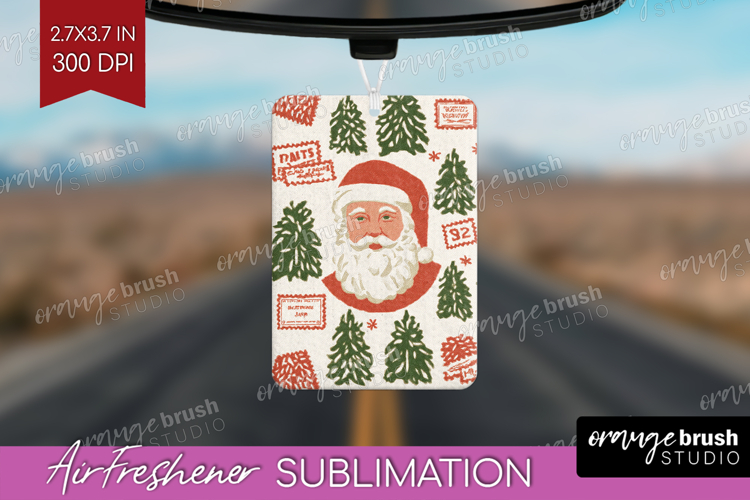 Retro Christmas Air Freshener PNG - Vintage Aesthetic PNG
