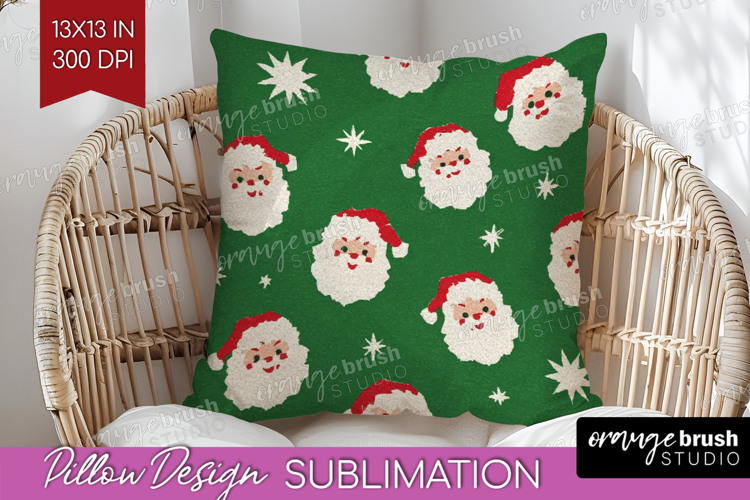 Retro Christmas Pillow Sublimation - Vintage Aesthetic Cover