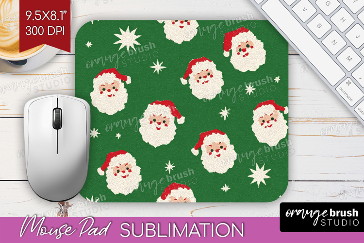 Retro Christmas Mouse Pad Sublimation - Vintage Aesthetic