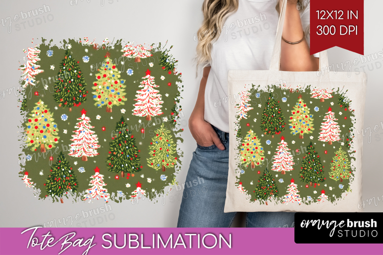 Retro Christmas Tote Bag - Vintage Aesthetic Tote Bag PNG