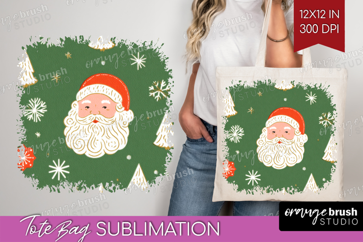 Retro Christmas Tote Bag - Vintage Aesthetic Tote Bag PNG