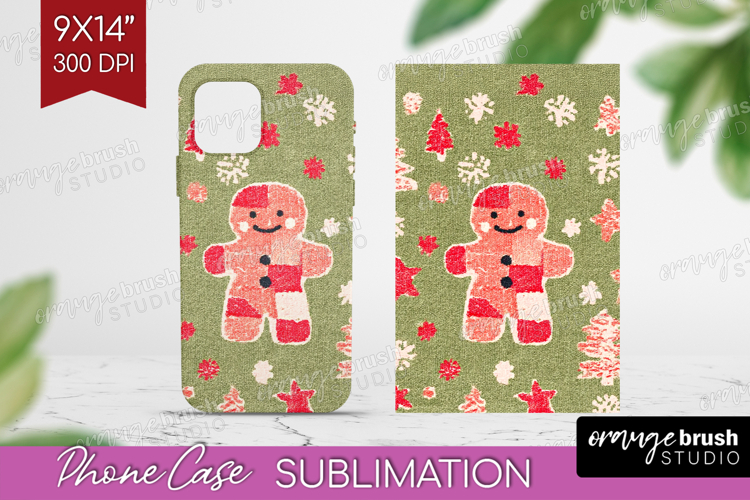Retro Christmas Phone Case PNG - Vintage Aesthetic Case PNG