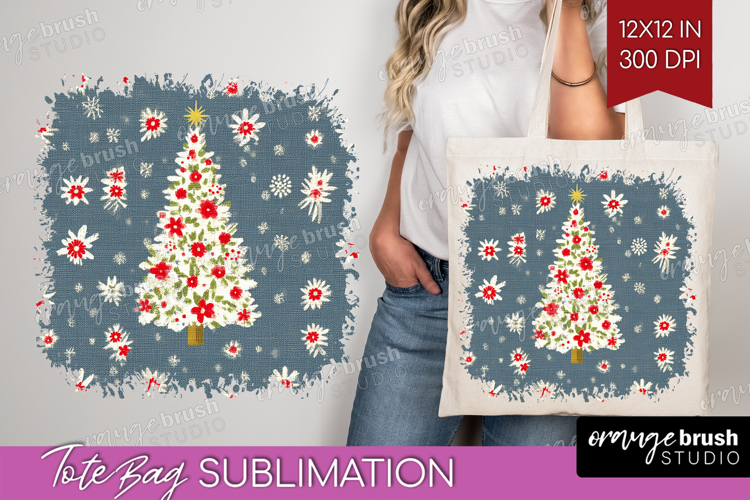 Retro Christmas Tote Bag - Vintage Aesthetic Tote Bag PNG