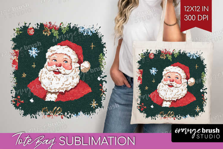 Retro Christmas Tote Bag - Vintage Aesthetic Tote Bag PNG