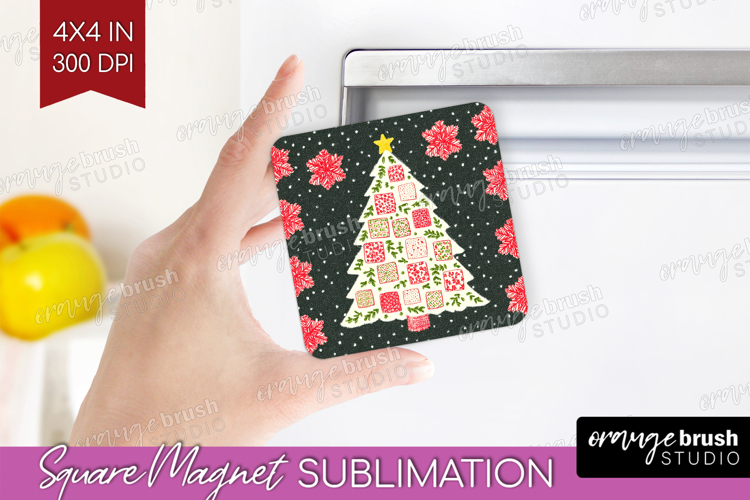 Retro Christmas Magnet Sublimation - Vintage Aesthetic PNG