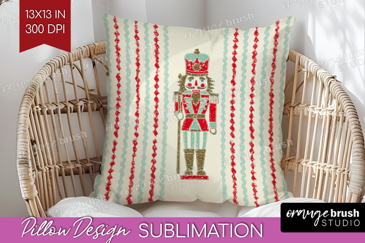 Retro Christmas Pillow Sublimation - Vintage Aesthetic Cover