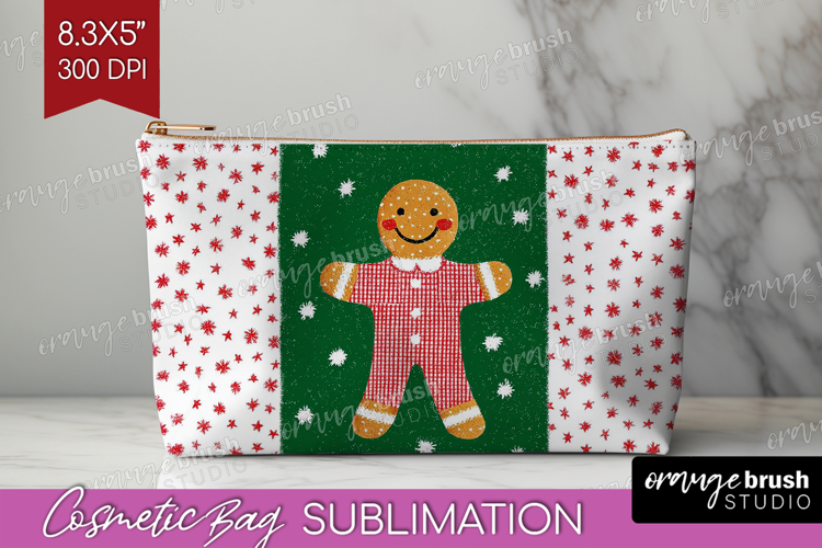 Retro Christmas Cosmetic Bag - Vintage Aesthetic Makeup Bag