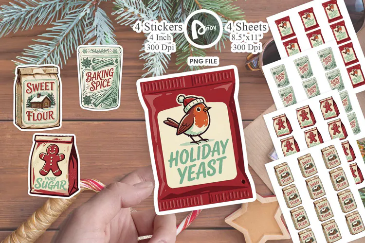 Christmas Baking Sacks Sticker