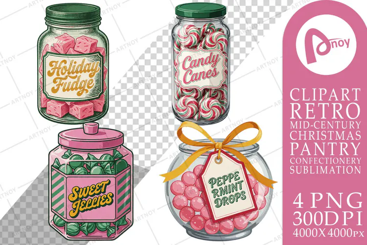Christmas Sweet Jars Sublimation