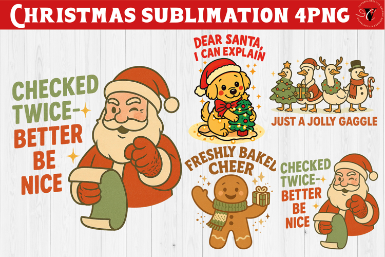 Retro Christmas sublimation | Funny Christmas clipart