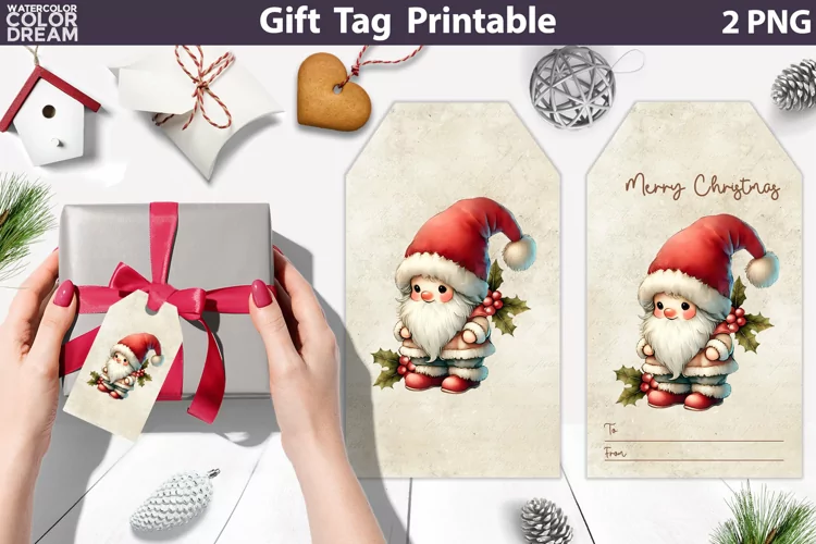 Christmas Gift Tags | Retro Christmas Tag Printable