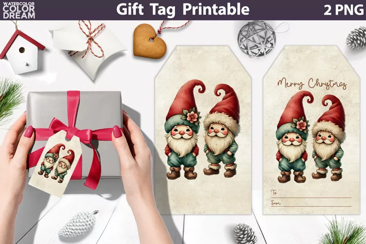 Christmas Gift Tags | Retro Christmas Tag Printable