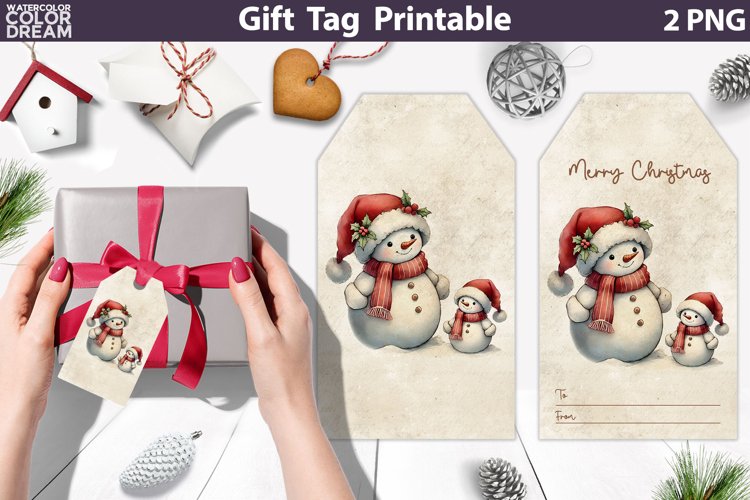 Snowman Gift Tags | Retro Christmas Tag Printable