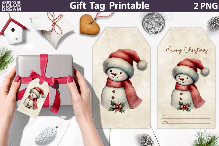 Snowman Gift Tags | Retro Christmas Tag Printable