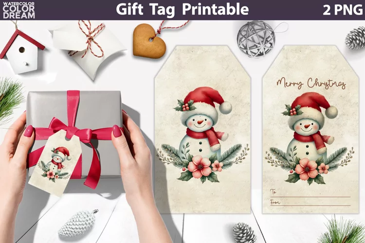Snowman Gift Tags | Retro Christmas Tag Printable