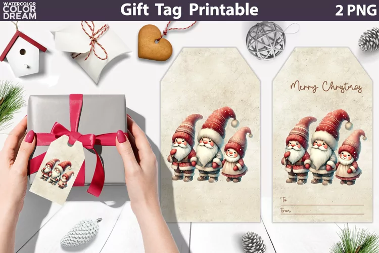 Christmas Gift Tags | Retro Christmas Tag Printable