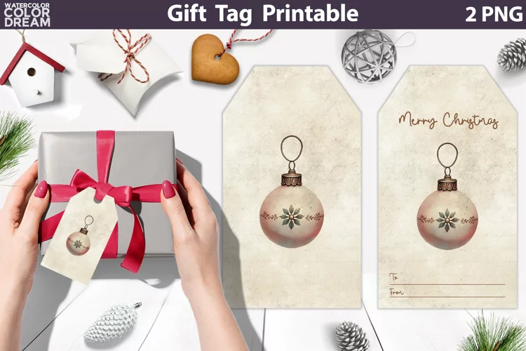 Christmas Bauble Gift Tags | Retro Christmas Tag Printable