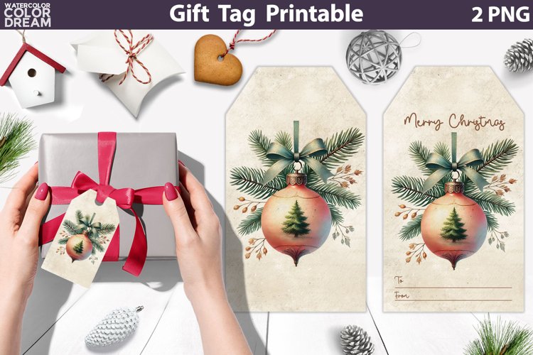 Christmas Bauble Gift Tags | Retro Christmas Tag Printable