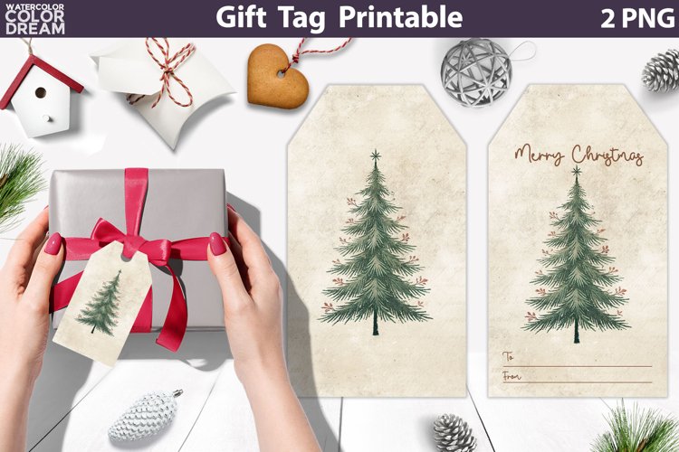 Christmas Tag Clipart Image 2