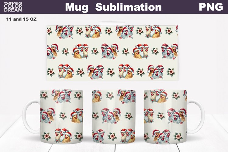Christmas Farm Chicken Wrap | Christmas Mug Sublimation example image 1