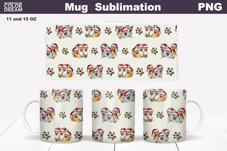 Christmas Farm Chicken Wrap | Christmas Mug Sublimation