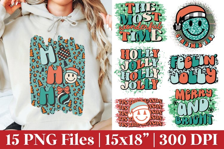 Retro Christmas Sublimation PNG Bundle