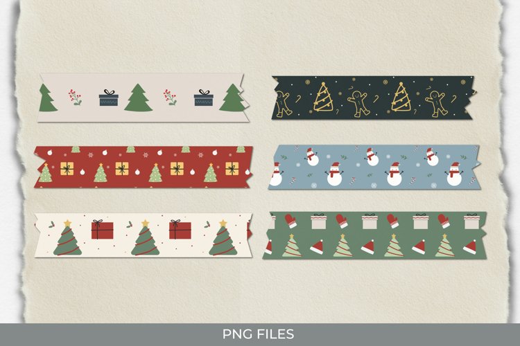 Retro Christmas Seamless Pattern Tape example image 1
