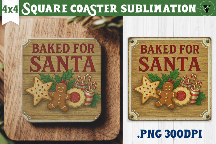 Retro Christmas Square Coasters | Christmas quotes example image 1