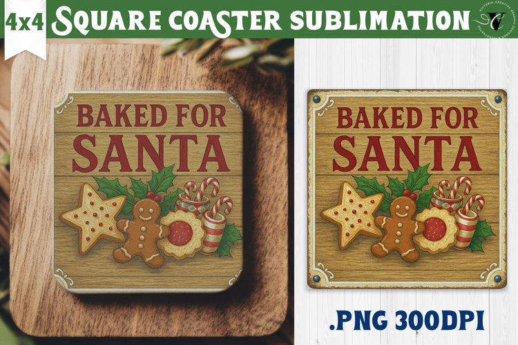 Retro Christmas Square Coasters | Christmas quotes