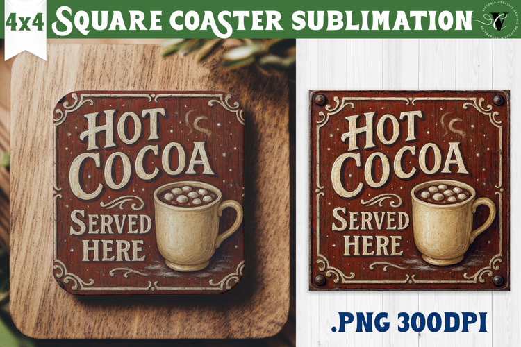 Retro Christmas Square Coasters | Christmas quotes